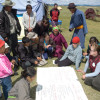 Veterinary student Jennifer Higgins and staff person Sunjee and sharing information on brucellosis with herders in Renchinlhumbe soum, Darhad Valley
